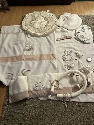 Mamas & Papas Nursery Bundle Duvet Blanket Play Mat And Moses Basket Cover Etc • £50