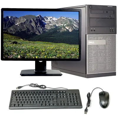 Dell I5 Desktop MT Intel Core Computer 8GB RAM 512GB SSD 22  LCD Windows 10 WiFi • $159.99