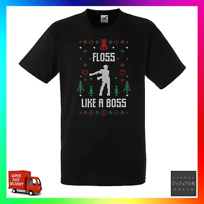 Floss Like A Boss TShirt T-Shirt Tee Xmas Funny Cute Gamer Battle Gaming Dab Fun • £14.99