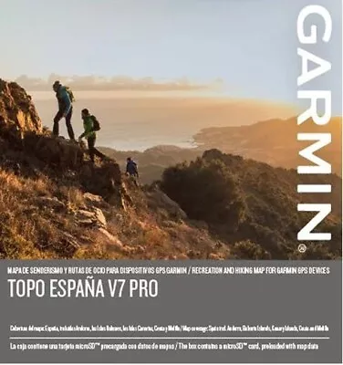 Garmin TOPO Spain V7 PRO Micro SD/SD Card  | Walk | GPS | Hiking | Map | Europe • £74.99