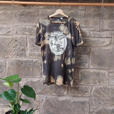£12.15 • Buy Custom Acid Wash, Tie Dye Motorcycle Club Emblem Tee.