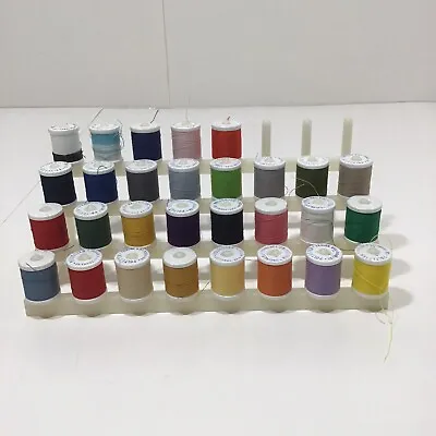 Vintage Plastic 32 Spool Rack Thread Holder 4-tier Off White • $14.95