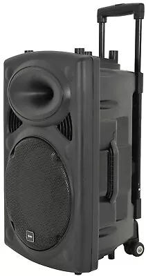 QTX QR12PA Portable 12-Inch Powered PA 2x Handheld Wireless Microphones • £196.62