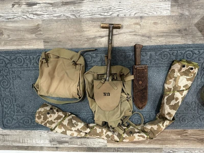 $375 • Buy WW2 USMC M-1941 Top Pack With Canvas Tarp And Extras
