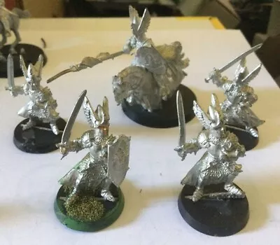 £42.99 • Buy Warhammer - LOTR - 5x METAL Dol Amroth Swan Knights (REF 1) - Exc Con