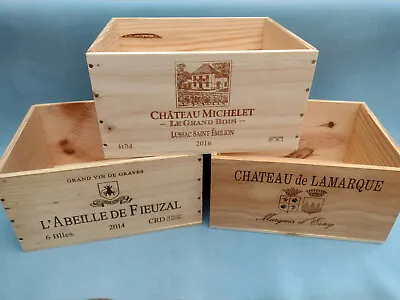 £13.95 • Buy Wooden Wine Box Crate ~ 6 Bottle, French, Genuine, Gift, Hamper, Shabby Chic.