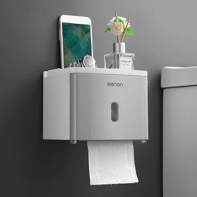 £10.94 • Buy Toilet Paper Holder Storage Rack Roll/Draw Paper Dispenser Tissue Box Shelf