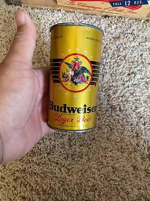 Budweiser Beer Flat Top Beer Can Anhueser Busch Beer St Loius Mo OI Irtp • $115