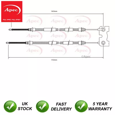 Hand Brake Cable Rear Apec Fits Ford Escort 1.3 1.4 1.6 1.8 D TD 95AB2A603AE • $45.66