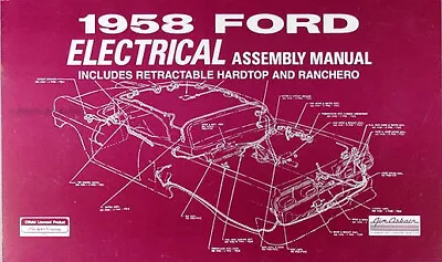 1958 Ford Electrical Wiring Assembly Manual Fairlane Retractable Ranchero Custom • $31.95