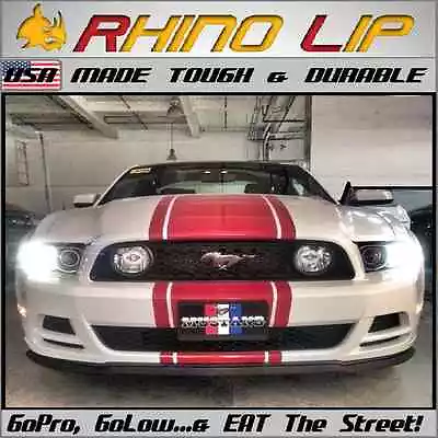 Universal Mustang Mock-Mach-1 Front Rubber Chin Lip Spoiler Splitter Edge Trim * • $39