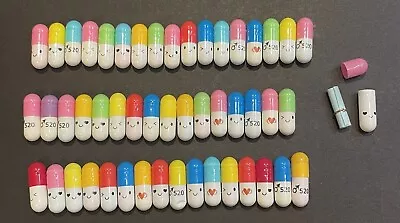 50 Piece Love Cute Happy Pill Message Letter Note Capsule .75” Valentine Party • $6