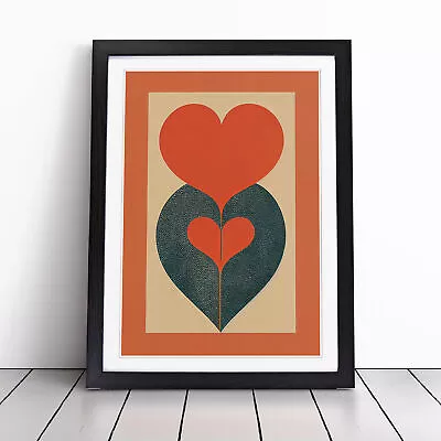 Love HeArt Deco Style Wall Art Print Framed Canvas Picture Poster Decor • £24.95