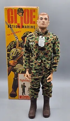 VTG 1964 Original GI Joe 12  Action Marine Figure W/Original Box #7700 - HASBRO • $424.99