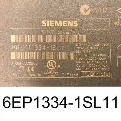 $285.77 • Buy Siemens Simatic S7 SITOP Power 6EP1334-1SL11 Without Cover
