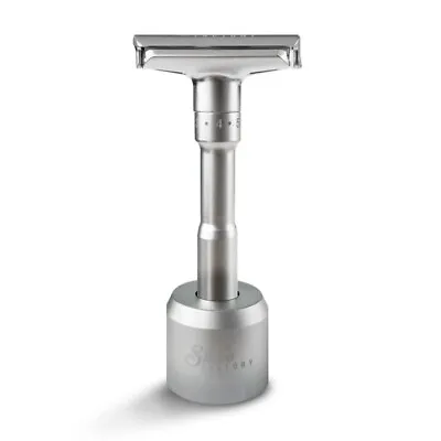 The Shave Factory | PREMIUM Adjustable Safety Razor With Stand | Gift Boxed • £14.99