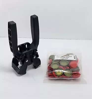 Black Bottle Capper With Red Beer Bottle Caps (Approximately 100+) • $12