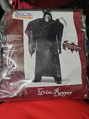 Grim Reaper Skull Mask Demon Adult Plus Size Costume • $12