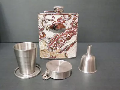 Visol Flask Set Paisley Design W Box • $24.99