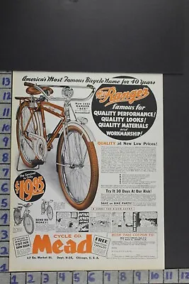 1936 Bicycles Sport Bike Ranger Ace Model Comic Mead Cycle Co Vintage Ad Eb079 • $21.95