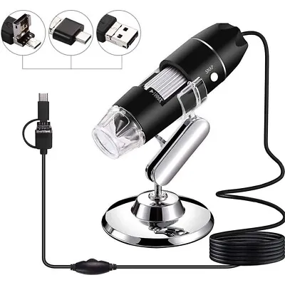 $15 • Buy AOLOX USB Microscope, 1000x Handheld Digital Microscope Camera With 8 LED Light 