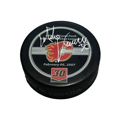 MIKE VERNON Signed Jersey Retirement Night Official Game Puck - Calgary Flames • $79.99