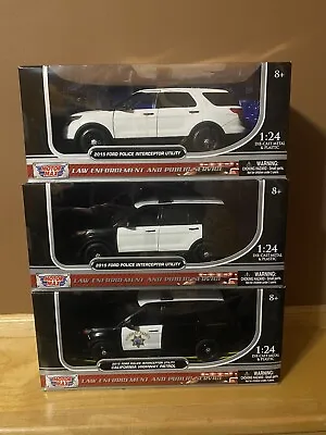 Motor Max 2015 Police Law Enforcement Diecast Ford Interceptor Lot 1:24 Patrol • $100