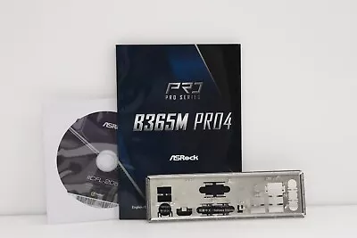 ASRock B365M Pro4 Motherboard Backplate I/O Shield / Quick Guide / Manual. • $14.95