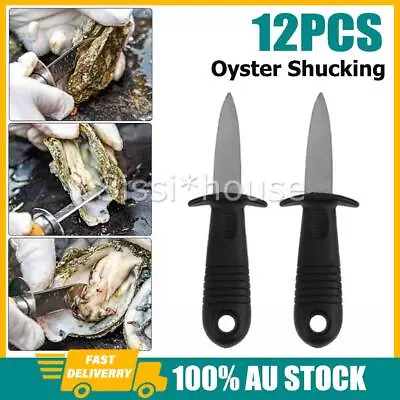 12PCS Oyster Shucking Knife Clam Shellfish Seafood Opener Tool Shucker Knives OZ • $16.50