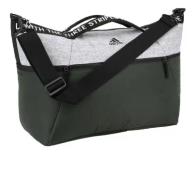 $20.90 • Buy ADIDAS STUDIO III $65 Legend Earth Green With Gray DUFFEL Gym, Sport Large BAG