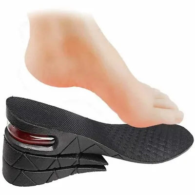 $7.83 • Buy Mens Height Increase Insole Shoe Lift Women Heel Pad Cushion Insert 3 Layer Tall