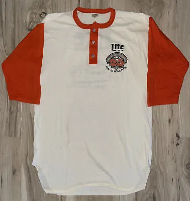 Vintage 90’s San Francisco Giants 25th Anniversary Raglan Miller Lite MLB Shirt • $25