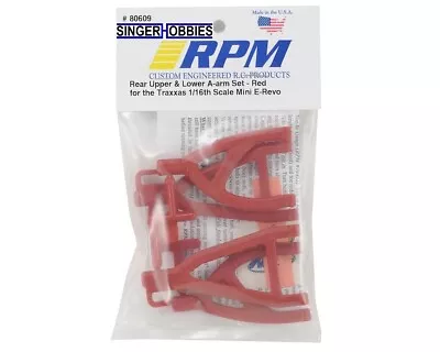 RPM 80609 Rear Upper & Lower A-arms 1/16 E-Revo RED RPM80609 HH • $14.95