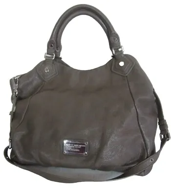 Marc By Marc Jacobs Classic Q Francesca Taupe Pebbled Leather Hobo Tote Bag • $49.19