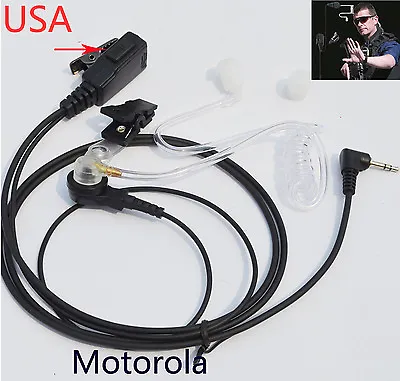 FBI Style Headset/Earpiece Mic For Motorola Walkie Talkie Talkabout Radio US • $8.90