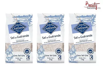 CELTIC GREY SEA SALT COARSE - GUERANDE GROS SEL GRIS 1 Kg (Pack Of 3) • £11.49