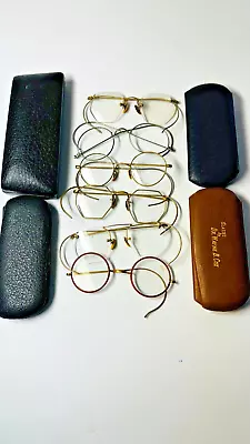 Lot Of Six (6) Antique Gold Filled Spectacles - Glasses - Some Original Cases • $16.50