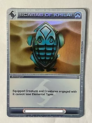 Chaotic 144/200 Scarab Of Khilai Super Rare Holo Foil Battlegear Card • $10.79