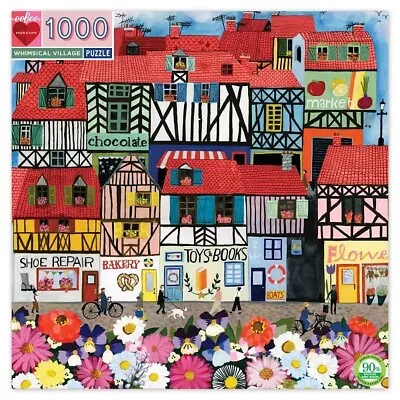Eeboo 1000 Piece Jigsaw Puzzle - Whimsical Village • $35
