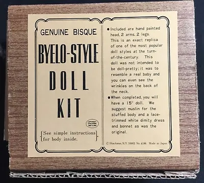 Vintage Shackman  Byelo Style Genuine Bisque  Baby Doll Kit • $1.77