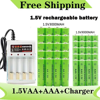 16Pack 1.5V 3000mAh AA / AAA Alkaline Rechargeable Batteries LED Light Batteries • $9.99