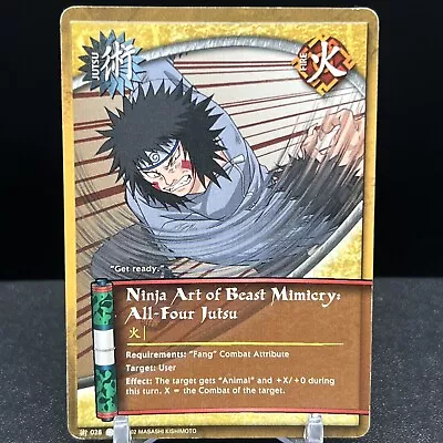 Ninja Art Of Beast Mimicry: All-Four Jutsu 028 Naruto CCG Card • $1.27