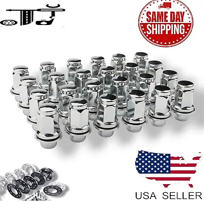 24Pc Chrome M14x1.5 Factory Style OEM Mag Lug Nuts Fit Armada Titan XD QX56 QX80 • $31.27