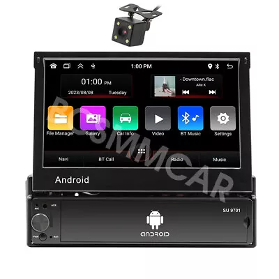 1 Din Car Radio Stereo For Apple CarPlay GPS Navigation WiFi Bluetooth Player • $125