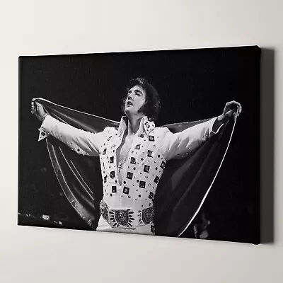 Elvis Presley Comeback Tour 1960s 1970s Music Singers Canvas Wall Art Print • $49