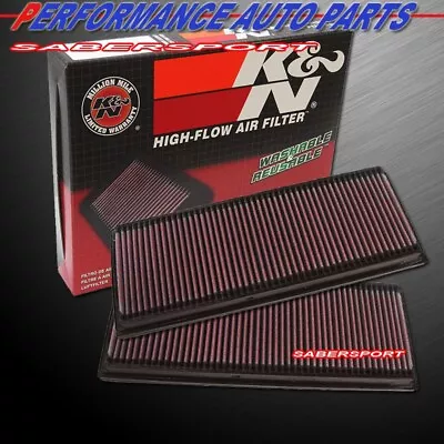 Two K&N 33-2181 Air Intake Drop In Filters For Mercedes Benz **See Detail** • $109.98