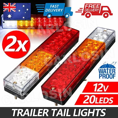 2 X 20 LED Tail Lights Stop Reverse Indicator 12V Ute Trailer Caravan Truck Boat • $13.95