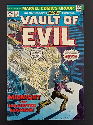 Vault Of Evil #14 *sharp!* (marvel 1974)  Steve Ditko!  Lots Of Pics! • $14.95