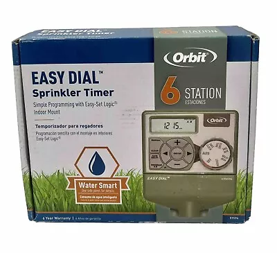 ORBIT Easy Dial 6 Station Sprinkler Timer Controller 57596 24 VAC Easy Set Logic • $24.92