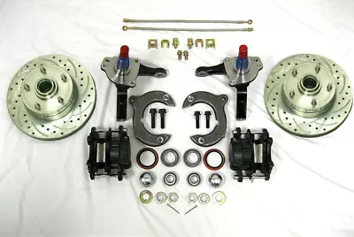 Mustang II Front Disc Brake Kit + Big 11  Ford Rotors Stock Spindles SS Lines • $419.87